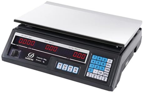 40 kg / 1 G 40 kg / 2 G 40 kg / 5 G Bilancia Elettronica per Il Mercato della Frutta E Verdura Bilance da Tavolo Bilance da Negozio Bilance da Tavolo Verificate per Alimenti, Carn, White, 40kg/5g