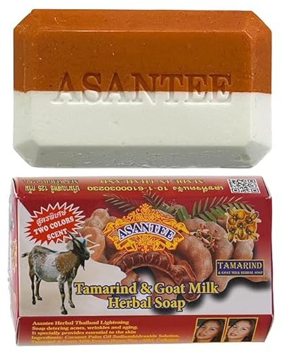 Asantee Tamarind Naturseife & Ziegenmilch 125g - Thai Kräuterseife - Milde und pflegende Hautreinigung