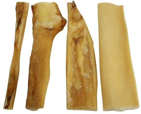 GUSTO PETS Peau de Vache pour Chiens - Dur Dur Naturel, 100% Boeuf, Friandise à mâcher longue durée, sans céréales ni additifs, Aliments complémentaires sains pour chiens de toutes races, 80g