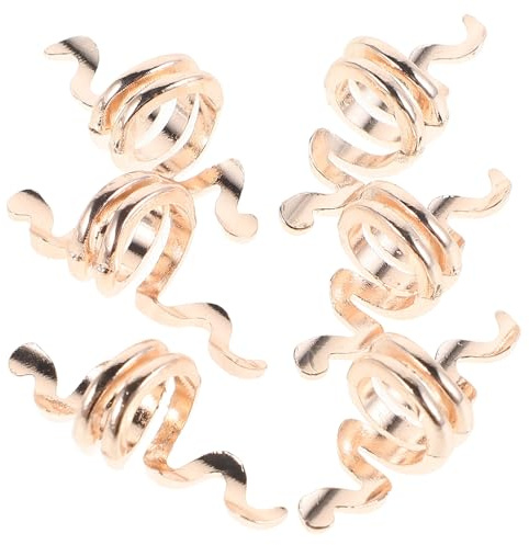 Bijoux de Cheveux Spirale 10 Pièces en Alliage pour Locs Femmes | Style Vintage Rétro Punk, Forme Serpent et Ressort, Usage Rapide au Quotidien Soirée