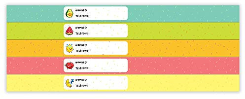 Pulsera Identificativa Para Niños Personalizable. Resistente al Agua. 5 Unidades. (Fruits)