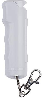 SABRE Pepper Gel Spray with Fast Flip-Top Safety & Snap‑Clip Keychain for Self Defense - Max Strength with UV Dye, Reduces Wind Blowback, 10‑Sec Spray, 14ft Range, Finger Grip, Made in USA, 0.54 fl oz