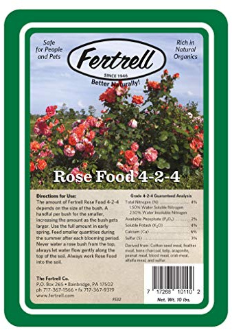 Fertrell Rose Food 4-2-4 Organic Fertilizer, 10lb or 25lb
