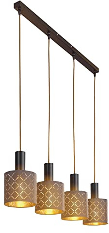 casa NOVA Pendelleuchte CHARMING (DH 16x150 cm) DH 16x150 cm braun Pendelleuchte Hängelampe Hängeleuchte Pendellampe