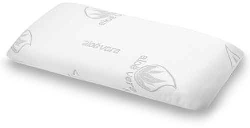 MERCURY TEXTIL - Almohada viscoelástica con Tejido de Aloe Vera, termoregulable adaptabilidad al Cuello de Alta recuperación. (80CM)