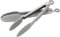 Wiltshire Mini Silicone Kitchen Tongs 18cm, Set of 2, Cooking & Serving, Heat Resistant, Non-Stick for Air Fryer, Salad Pasta, Non-Scratch, Locking Mechanism, Non-Slip Handle, 18x11x3cm, Grey & Silver