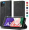 Handyhülle für Samsung Galaxy A22 5G Hülle Leder [Mit Schutzfolie] für Samsung Galaxy A22 5G Hülle Klappbar Leder Flip Wallet 360 Stoßfeste Case Schutzhülle Klapphülle für Samsung A22 5G Hülle Holster