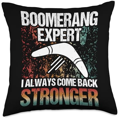 Boomerang Thrown Axis Airfoil Thrower Curved Stick Sport Throw Pillow
