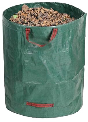 Bolsas De Basura De Jardín: Transportista Pesado, Bolsa De Basura Plegable, Lata De Basura Al Aire Libre Duradera | Contenedor De Césped De Gran Tamaño Reutilizable, Almacenamiento De Limpieza De Jard