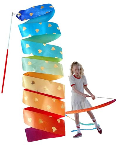 Dansband, banddansstav 6 – elegant premium 150 cm Goodie, väskor stuffers barn gymnastikband, virvlande slagstav för och flickor | Multisyfte Outdoor Indoor Utility