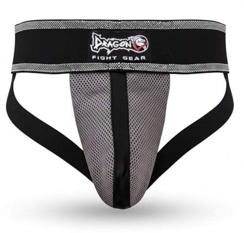Dragon do 30900 djupskydd för män för kampsport professionellt genitalskydd för boxning, Muay Thai, kickboxning MMA hög kvalitet suspensorium Groin Guard (S-M)