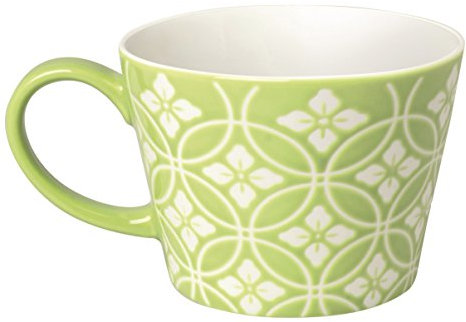 Excelsa Etnika Tasse Jumbo 415 ML, Porcelaine, Vert, 11 x 11 x 8 cm