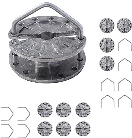 KATSU Tensor de alambre para cerca eléctrica, paquete de 10X, coladores de cerca eléctricos de aleación de aluminio, extractor de línea para ganado, ganado, caballos, granja, jardín, cable