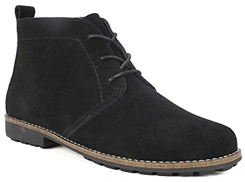 WHITE MOUNTAIN Shoes Auburn Women's Boot, Black/Suede, 8.5 M