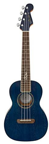 Fender Dhani Harrison Tenor Ukulele, Sapphire Blue, with Gig Bag