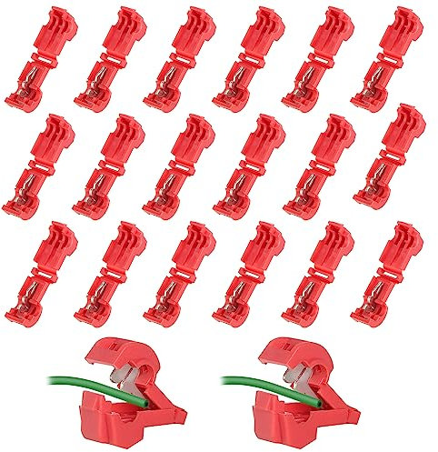 Lot de 20 bornes de raccordement pour robot tondeuse - Câble de délimitation - Station de charge - Connecteur rapide - Bornes de dérivation - Voleur de courant pour tondeuse à gazon robot