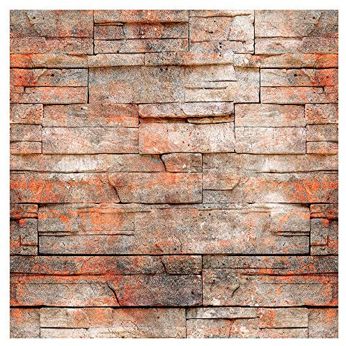 murando PREMIUM Vlies Tapete Deko Panel Fototapete Wanddeko 10 m Tapetenrolle Mustertapete Wandtapete modern design Dekoration - Ziegel Steinoptik Steinwand f-A-0855-j-a