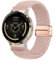CUNUJIX Geflochtenes Armband Ersatz für Garmin Vivoactive 4S/Venu 3S/Venu 2S/Vivomove 3S Armband,18mm Elastisch Nylon Magnetverschluss Ersatzband für Garmin Forerunner 255S/265S Damen Herren