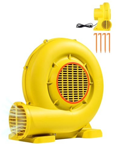 VEVOR Souffleur Gonflable, 750/950 W, Souffleur d'air Commercial 1/1,3 CV, 3300 TR/Min, Ventilateur Électrique pour Château Gonflable, Maison Gonflable, Toboggans Aquatiques, Canapé Gonflable, Jaune