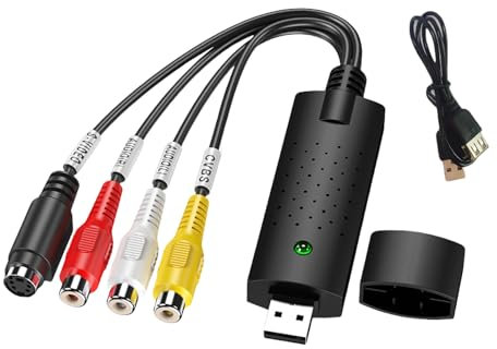 ZIDDAR USB 2.0 Video Grabber Video Acquisition Card For Digitizing Analog Sources Conversion And Easy Setsup