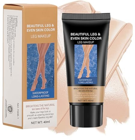EONFAVE Bein Make Up Wasserfest ohne Übertragung, Leg Makeup Concealer, Wasserfest Abdeckcreme für Krampfadern, Langlebig Abdecken, Tattoo Abdeckung, Ebenmäßiger Hautton (#01 Light)