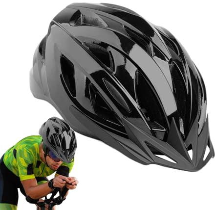 Casque de vélo | Casque de vélo léger, aération réglable, protection de la tête de sécurité avec mentonnière pour navetteur en montagne unisexe