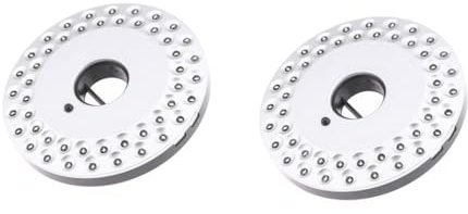 Operitacx 2 Piezas Lámpara LED Camping Luces Batería para Sombrilla Exterior Luz para Mástil de Parasol Colgante Fácil para Acampada Senderismo sin Pilas Color Plata