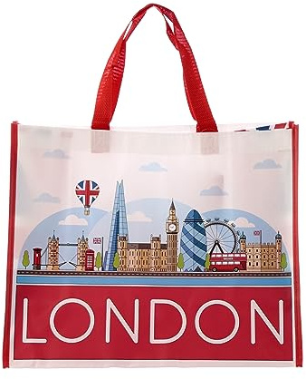 London Icons Design Reusable Shopper Tote Bag