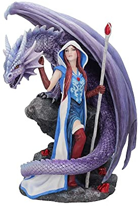 Nemesis Now Dragon Mage Anne Stokes - Figura Decorativa (30 cm), Color Morado