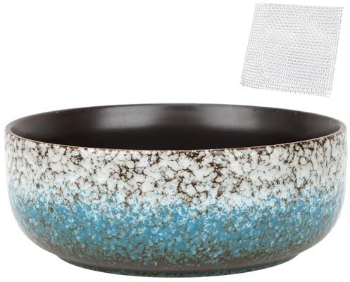 kilolfy Bonsaischale Happy 16,5 cm glasierte Keramik Sukkulenten Pflanzgefäß Behälter