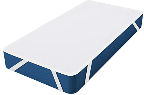 Matratzenschoner 160x200 cm Molton - Aus 100% Baumwolle, Atmungsaktive, Bequem Matratzenauflage Weiß