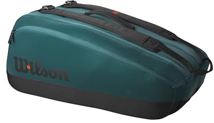 Wilson Blade V9 Super Tour Tennisschlägertasche, für bis zu 9 Schläger, grün/schwarz