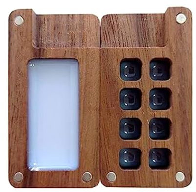 Saddgo Holz-Skizzenbuch-Palette, Mini-Reise-Aquarell-Palette, Magnetverschluss, Farbkasten für Aquarell, Gouachefarbe