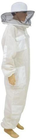 AMEEDA Bienenanzug 3-lagiger, extrem atmungsaktiver, belüfteter Imkeranzug mit rundem Schleier, professioneller Anti-Bienen-Schutzanzug(XXXL)