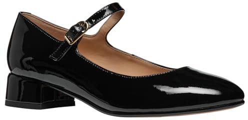 Geox Damen D FLORETIA A Mary Jane Flat, Black, 38 EU