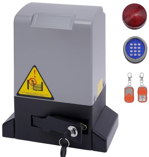Schiebetorantrieb Torantrieb 800KG Automatischer Schiebetoröffner Schiebetor 12m/min Automatischer Toröffner,mit Drahtloses Codeschloss und Alarmleuchte