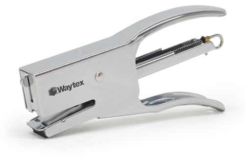 Pince Agrafeuse Métal pour agrafes 24/6 et 26/6, Capacité 25 feuilles, Format compact, 100% métal chromé, Usage intensif
