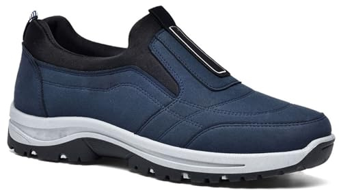 PTKG Scarpe Ortopediche Scarpe Ortopediche Uomo Scarpe da Passeggio Uomo Scarpe per Diabetici Donna Scarpe Uomo Pianta Larga Comode Trekking Uomo Scarpe Comode,Dark Blue,47/285mm