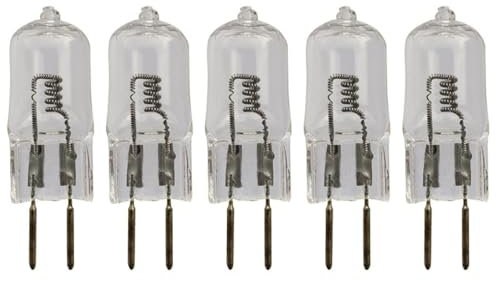 UGEFKMQ Lámparas Halógena G6.35 12 Voltios 35 Vatios Cuentas Lámpara Halógena Tungsteno Transparente 20W GY6.35 Bi-Pin Base Blanco Cálido 100W