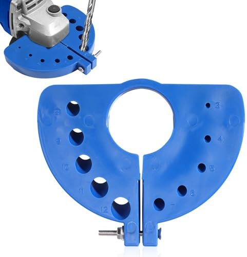 Drill Bit Sharpener, 4.92x4.13x0.59in ABS Material Multi-Purpose Precision Angle Grinder Drill Bit Sharpener Attachment Tool with 10 Notches(Blue)