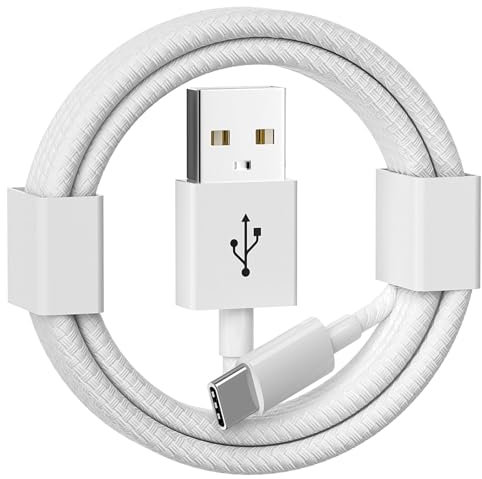USB A to USB C Woven Cable 2m, Android Phone Charger Cable for Google Pixel 10/10 Pro/10Pro XL/10 Pro Fold/9/9 Pro/9 Pro XL/9 Pro Fold/8 Pro/8/8A/7A/7/7 Pro/6A/6/6 Pro/5/5A/4, Long Auto Charging lead