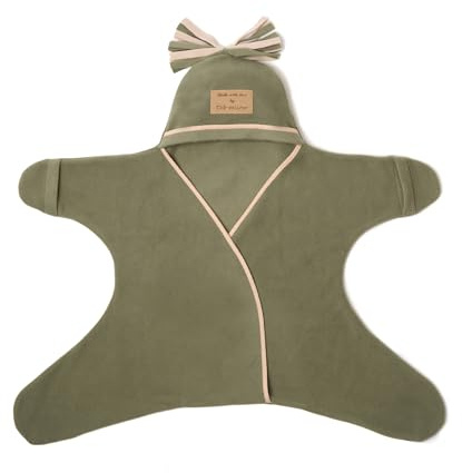 Clair de Lune Star Couverture en Polaire pour bébé 0-6 Mois Vert Sauge