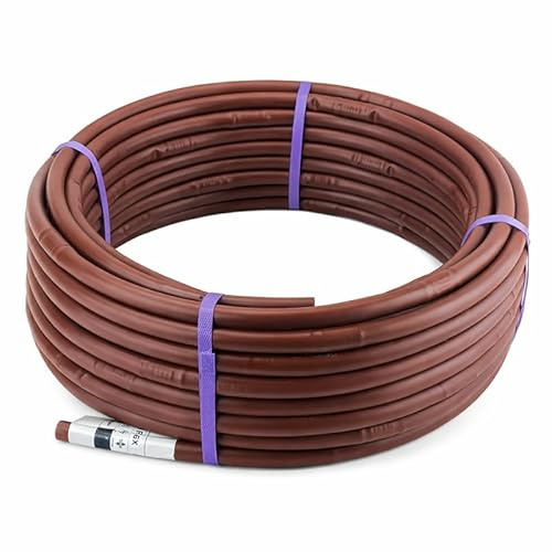 Riegopro - Tuyau auto-compensant marron Brownflex 25 m Ø16 mm - Compte-gouttes auto-compensant anti-aspiration tous les 33 cm de 2,2 l/h - Convient pour enterrer