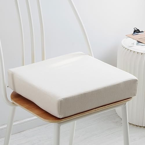 Extra tjock GNRIQUE Bo Cush för äldre tvättbart golvskydd för rullstolar bilar kontorsstolar postotiv återhämtning vit 60 x 60 x 8 cm