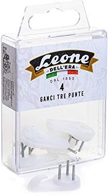 Ganci in nylon per quadri - a 3 punte in acciaio temperato nichelato