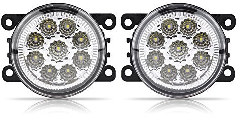 fendinebbia led ducato + Faro Fendinebbia Rotondo a 9 LED per Auto DRL