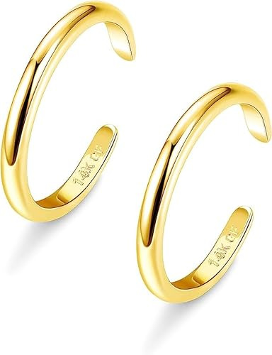 Bague d'Orteil en Or 14K Roheafer - Bague Réglable et Fine pour Femmes - Bijoux de Pied pour l'Été