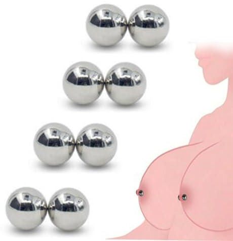 Vielretude 8 Stück Magnetische Nippelklemmen Brust Stimulation Ultra Starke Magnetische Vagina Klemmen Bälle Brust Nippelclips Bondage Erwachsene Erotische Flirt Sex Spielzeug Für Paare