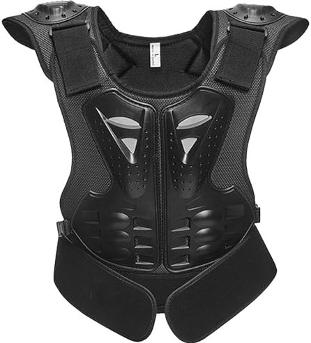 Équipement De Moto pour Enfants De 8 À 12 Ans, Protection De Poitrine pour Moto Tout-Terrain, Équipement De Moto Anti-Chute 3D, Équipement D'Équitation pour Enfants, Gilet Pare-Balles Réfléchissant
