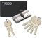 Cerradura de cilindro 30 30 mm, Anti-Ruptura Cerradura de cilindro de embutir de doble apertura con llave AB, 5 llaves principales y tarjeta de código